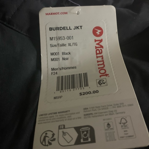 Marmot Men's Quilted Black Puffer Jacket - Picture 9 of 13